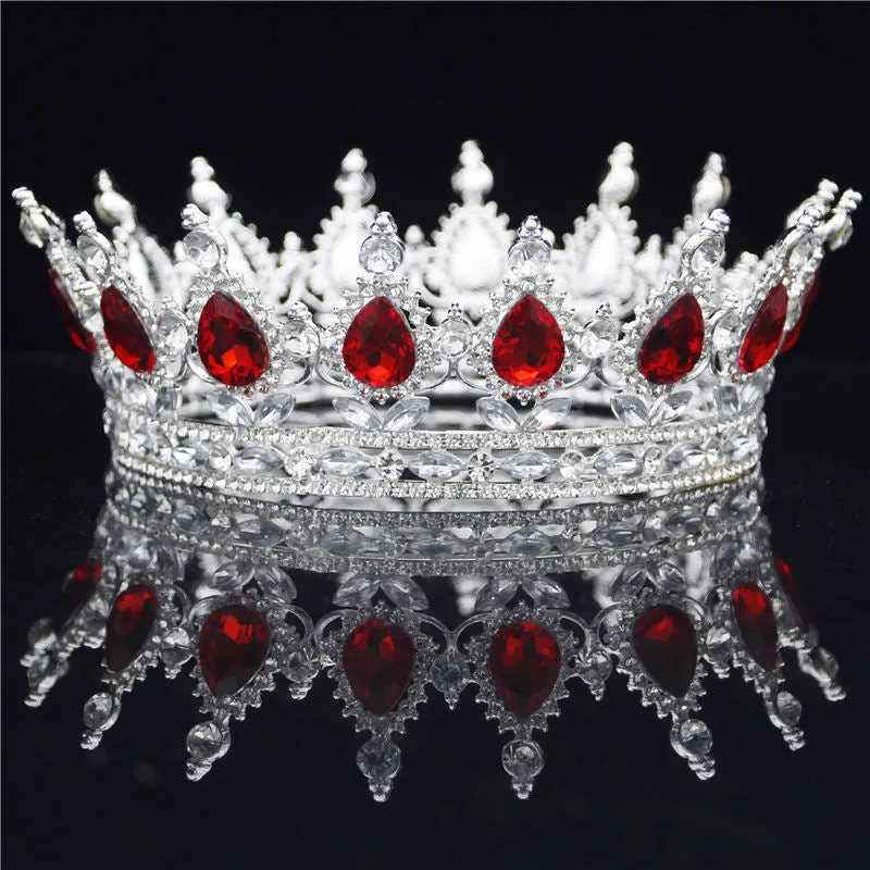 Crystal Vintage Royal Queen King Tiaras and Crowns Men/Women Pageant Prom Diadem Hair Ornaments Wedding Hair Jewelry Accessories