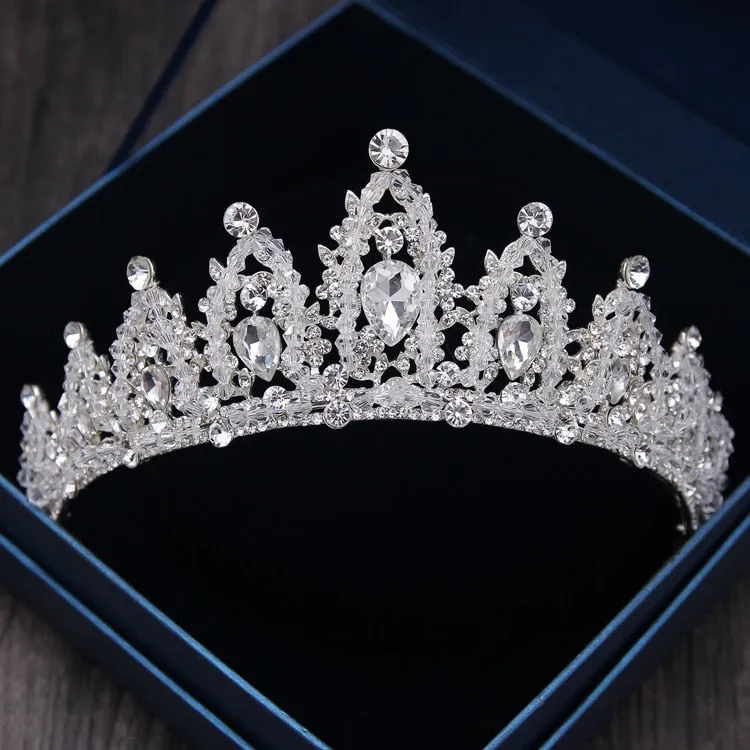 Diverse Silver Gold Color Crystal Crowns Bride tiara Fashion Queen For Wedding Crown Headpiece Wedding Hair Jewelry Accessories