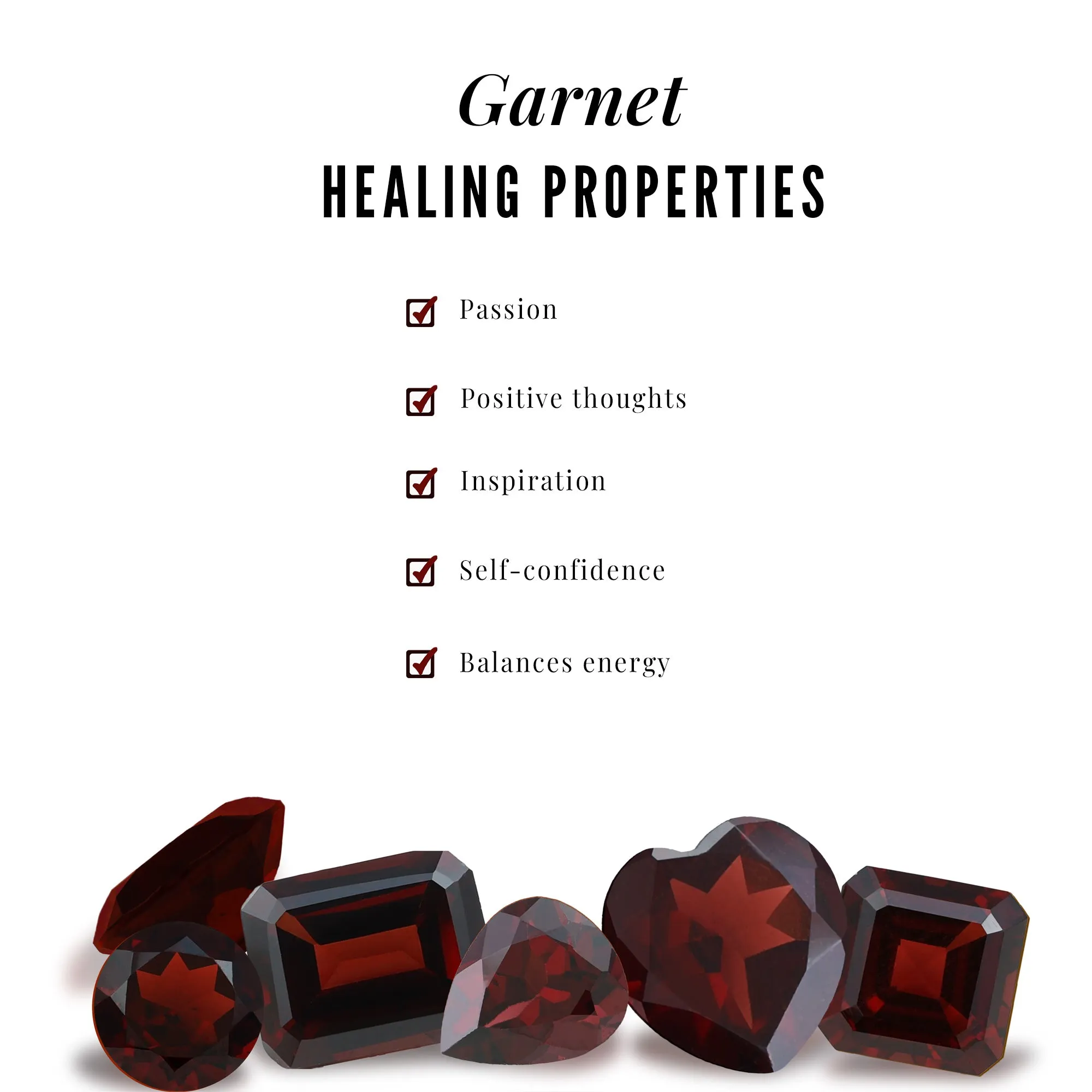 Princess Cut Garnet and Diamond Infinity Heart Engagement Ring