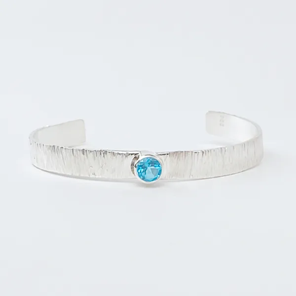 Sterling Silver Topaz Bracelet - Pretty Blue