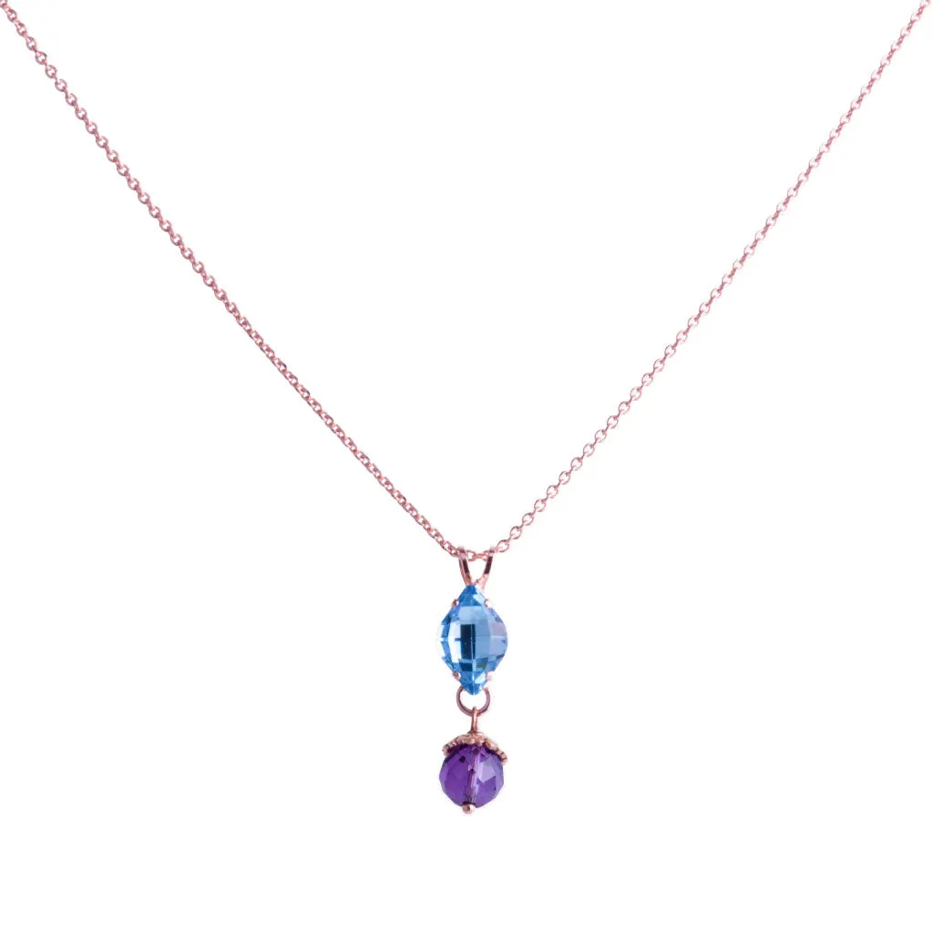 Tetra Pendant with Drop in "Lavender Fields" *Custom*